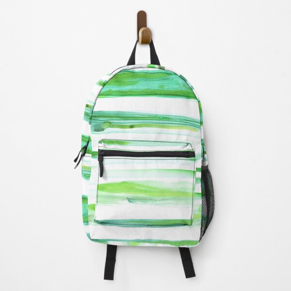 Item preview, Green white watercolor striped | watercolor horizontal stripes designed and sold by lausn.