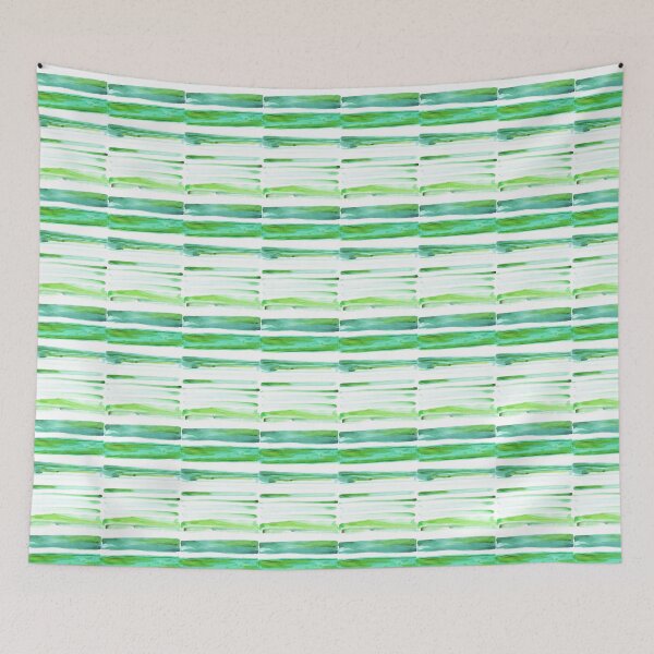 Item preview, Green white watercolor striped | watercolor horizontal stripes designed and sold by lausn.
