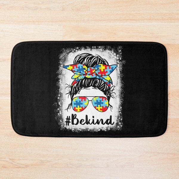 Item preview, Be Kind Autism Awareness Messy Bun Girl designed and sold by HaaChris-Artis.