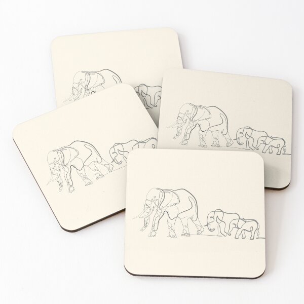 Item preview, Three Elephants - Doodle designed and sold by Lit_Creation ⭐️⭐️⭐️⭐️⭐️.