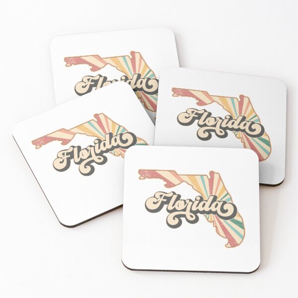 Item preview, Florida Fan Retro State, Vintage Groovy Florida Map, Distressed America Gift designed and sold by Cátia Lima.