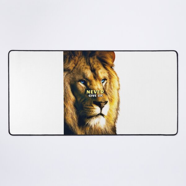Item preview, Lion Motivation - Never give up, motivational design with a lion head, motivational quote designed and sold by hiunlimit.