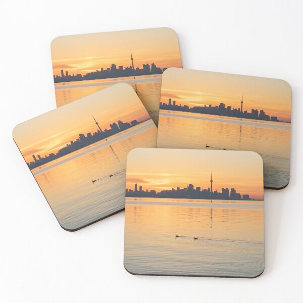 Item preview, Two Duck Dawn - Toronto Distinctive Skyline Minutes Before Sunrise designed and sold by Georgia Mizuleva.