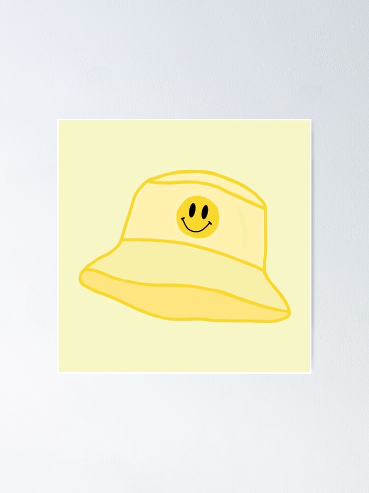 "Yellow Bucket Hat Smiley face " Poster for Sale by itsmemaytal