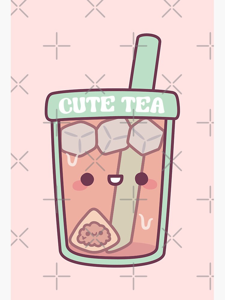 Cute Tea Bag In A Teacup Doodle Art Board Print for Sale by rustydoodle