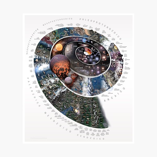 *SPANISH* Cronología de la Naturaleza Timespiral light background! Photographic Print
