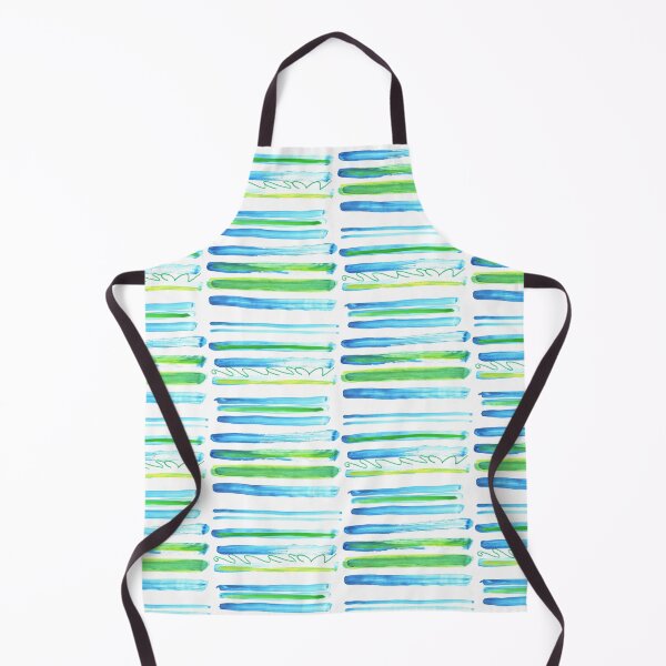 Item preview, Blue green watercolor striped | watercolor horizontal stripes designed and sold by lausn.