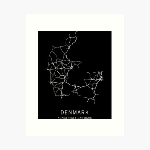 Artikel-Vorschau von Dänemark Straßenkarte, designt und verkauft von sdoiachimep.