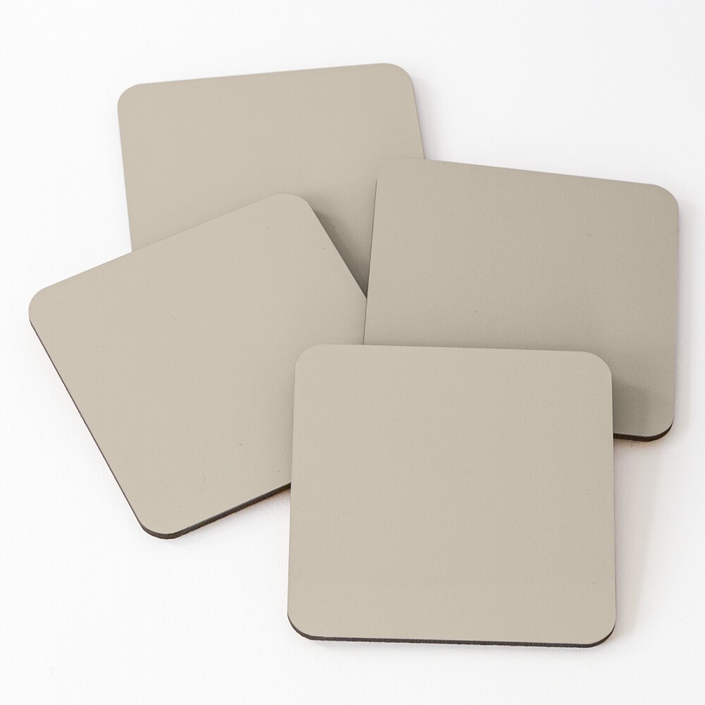 Beige Grey Coasters (Set of 4)