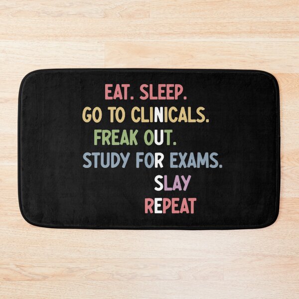 Item preview, Future Nurse Eat sleep Go to clinicals Freak out Study for exams Slay Repeat | Funny Nursing student | Nurse in progress | Nurse in training | Gifts for Nursing student designed and sold by Violet Treasures.