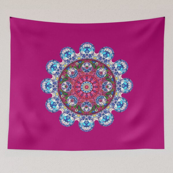 Item preview, Handpan Fractal Mandala solo - Blue Cyan Pink designed and sold by EDDArt.