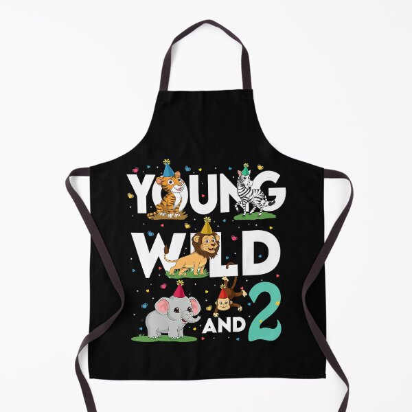 Item preview, Young Wild And 2 Year Old Zoo Birthday Safari Jungle Animal 2nd Birthday Gifts designed and sold by MalloWilli.