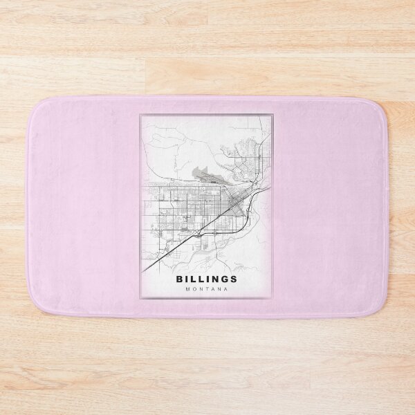Item preview, Minimalist Pastel Pink Billings Map designed and sold by Tamas Das.