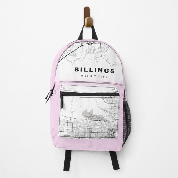 Item preview, Minimalist Pastel Pink Billings Map designed and sold by Tamas Das.