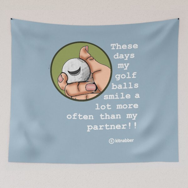 Item preview, Picture Jokes Anonymous Character Golf Balls Smile More Often Kitnabber Black Relaxed Fit Cool designed and sold by ChenaultSenary.