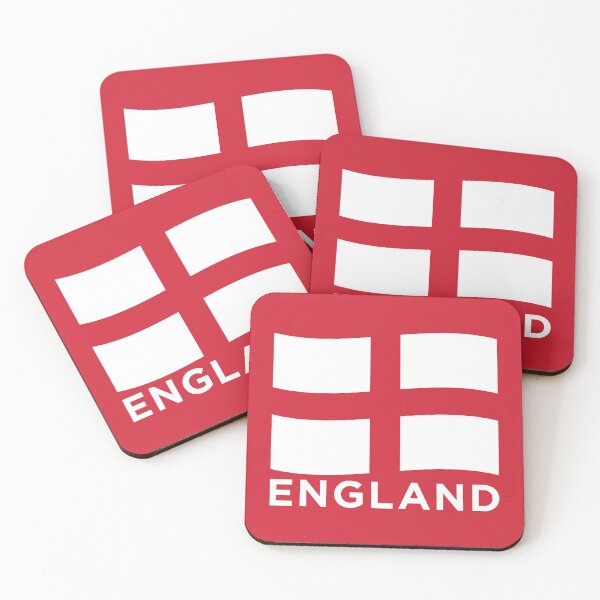 Item preview, England Wave Flag (Text Under on Red) designed and sold by STUDIO-72.