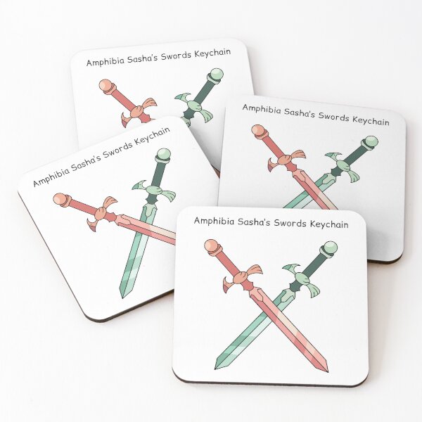 Item preview, Amphibia Sasha's Swords Keychain designed and sold by EthelMonahan.