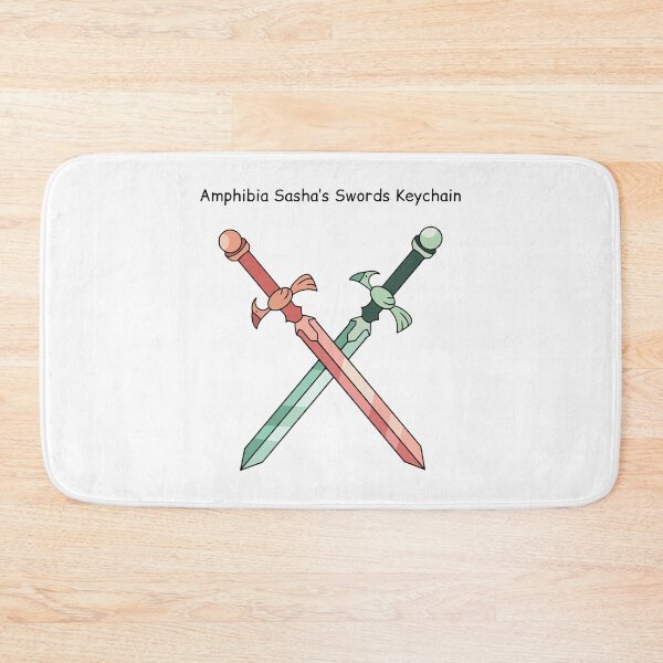 Item preview, Amphibia Sasha's Swords Keychain designed and sold by EthelMonahan.