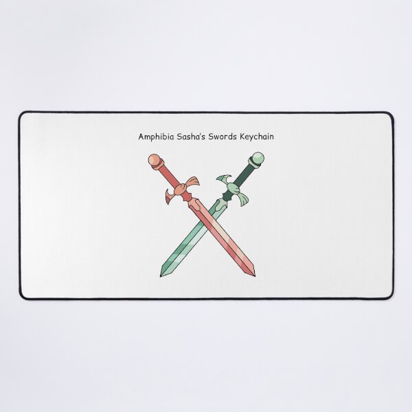 Item preview, Amphibia Sasha's Swords Keychain designed and sold by EthelMonahan.