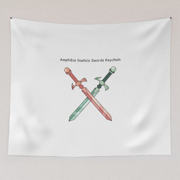 Item preview, Amphibia Sasha's Swords Keychain designed and sold by EthelMonahan.
