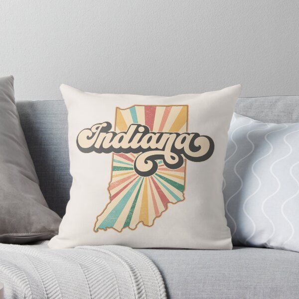Item preview, Indiana Fan Retro State, Vintage Groovy Indiana Map, Distressed America Gift designed and sold by Cátia Lima.