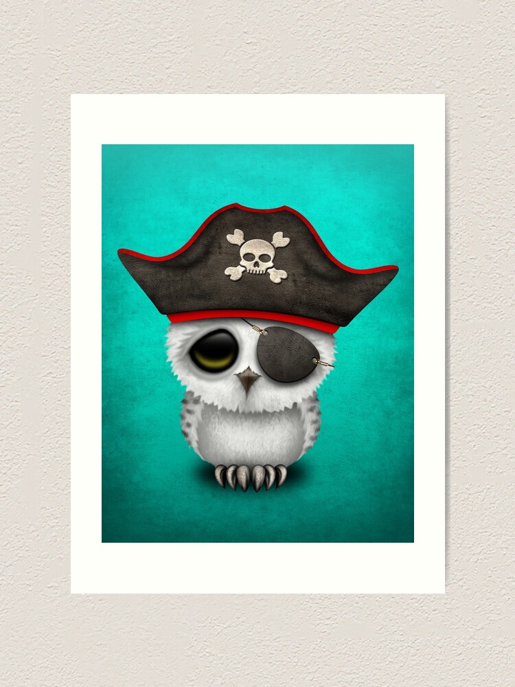 Impression Artistique Pirate Mignon Bebe Hibou Par Jeffbartels Redbubble