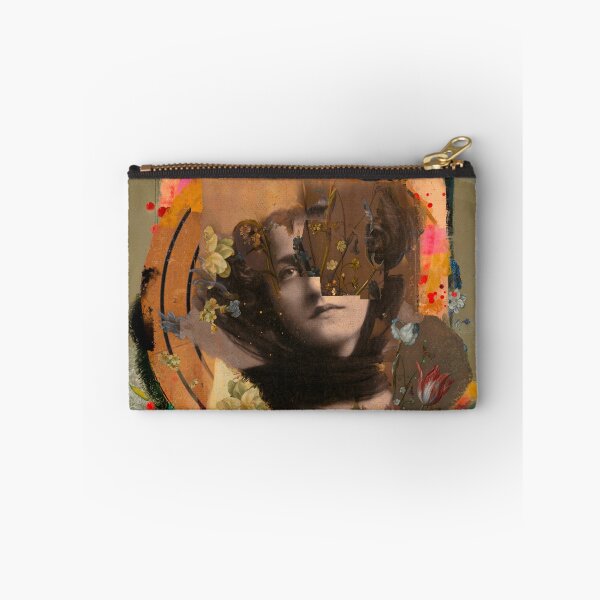Item preview, The lady and the flowers collage art designed and sold by VictoriaHerrera.