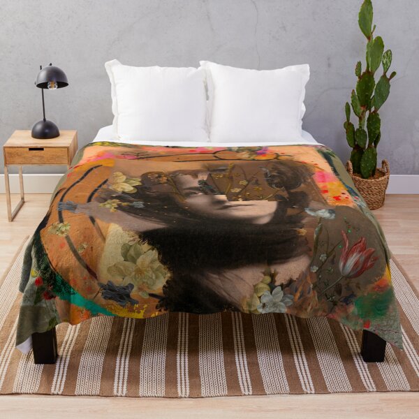 Item preview, The lady and the flowers collage art designed and sold by VictoriaHerrera.