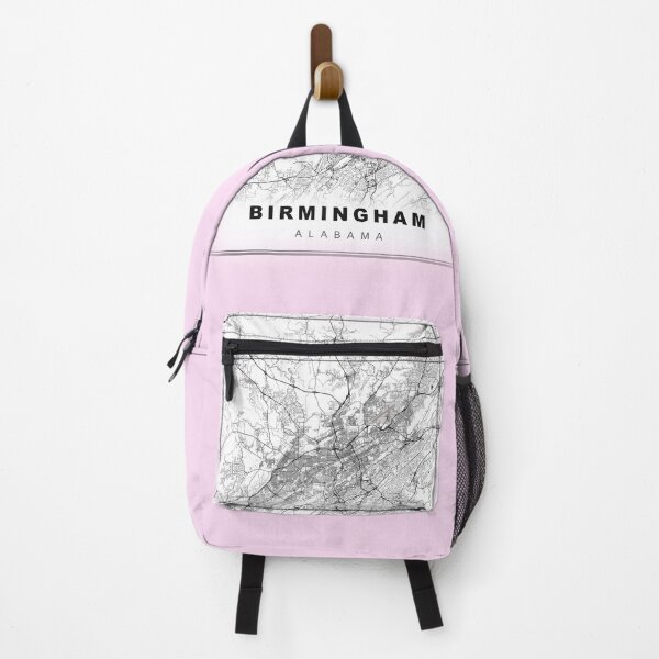 Item preview, Minimalist Pastel Pink Birmingham Map designed and sold by Tamas Das.