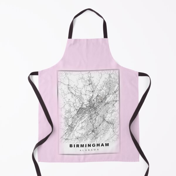 Item preview, Minimalist Pastel Pink Birmingham Map designed and sold by Tamas Das.