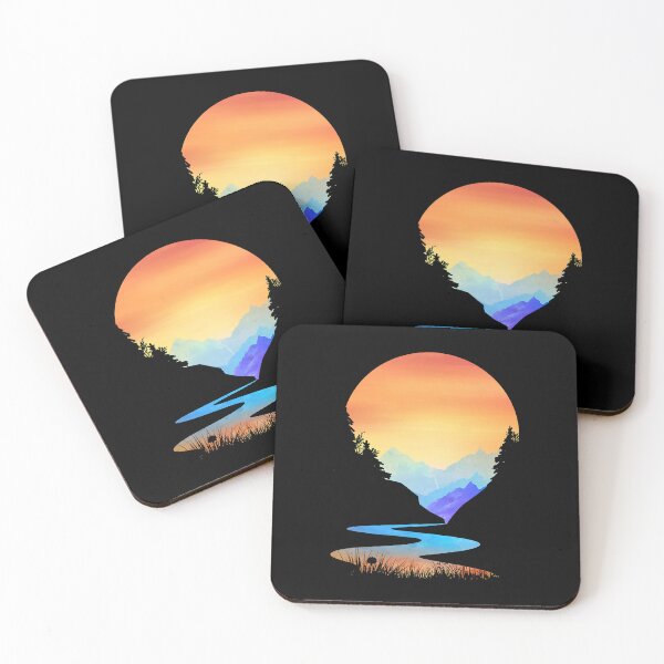 Item preview, Outdoor Sunset Vintage Style Mountains Sun Nature designed and sold by BennetJaco.
