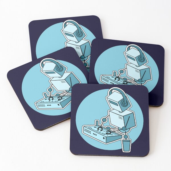 Item preview, Robot Musician Playing 909 Drum Machine designed and sold by AtomicMalibu.