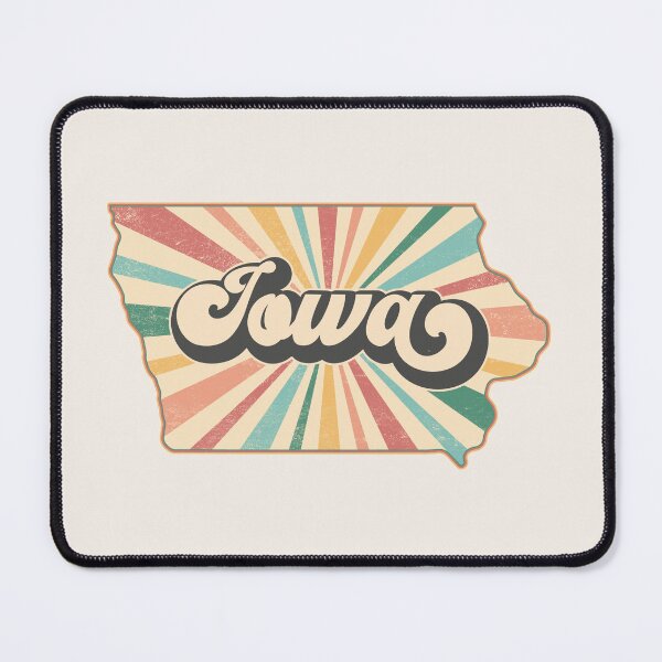 Item preview, Iowa Fan Retro State, Vintage Groovy Iowa Map, Distressed America Gift designed and sold by Cátia Lima.