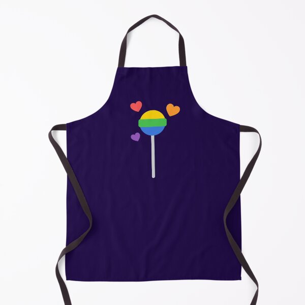 LGBTQ+ Pride - Rainbow Lollipop with Hearts Apron