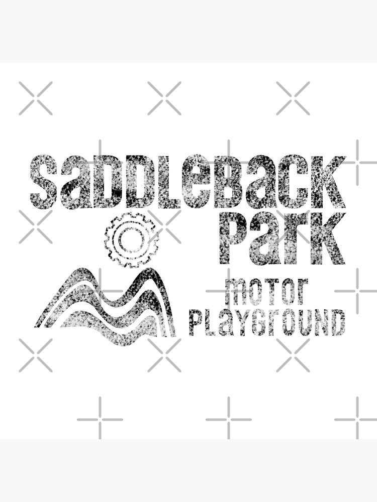 Saddleback Park Motor Playground No Border Faded Logo (Black) by racerspitstop