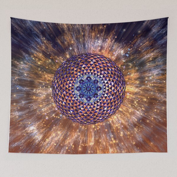 Item preview, Handpan Fractal Mandala Blue Space Explosion designed and sold by EDDArt.