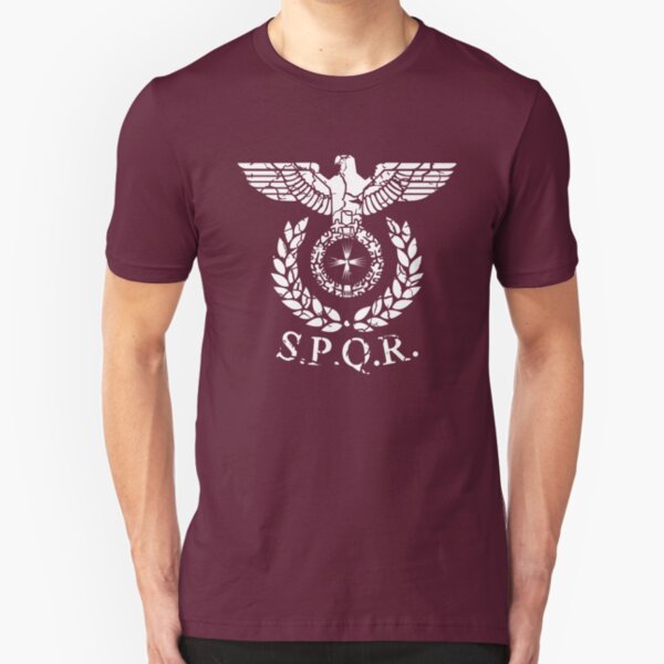 Roman Emblem SPQR Slim Fit T-Shirt