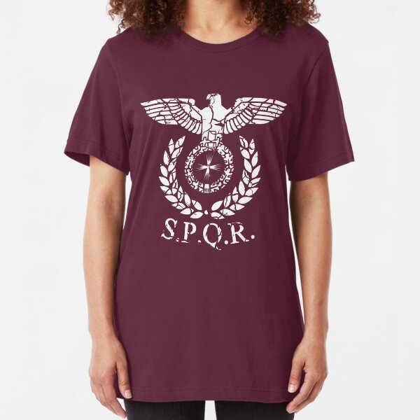 Roman Emblem SPQR Slim Fit T-Shirt