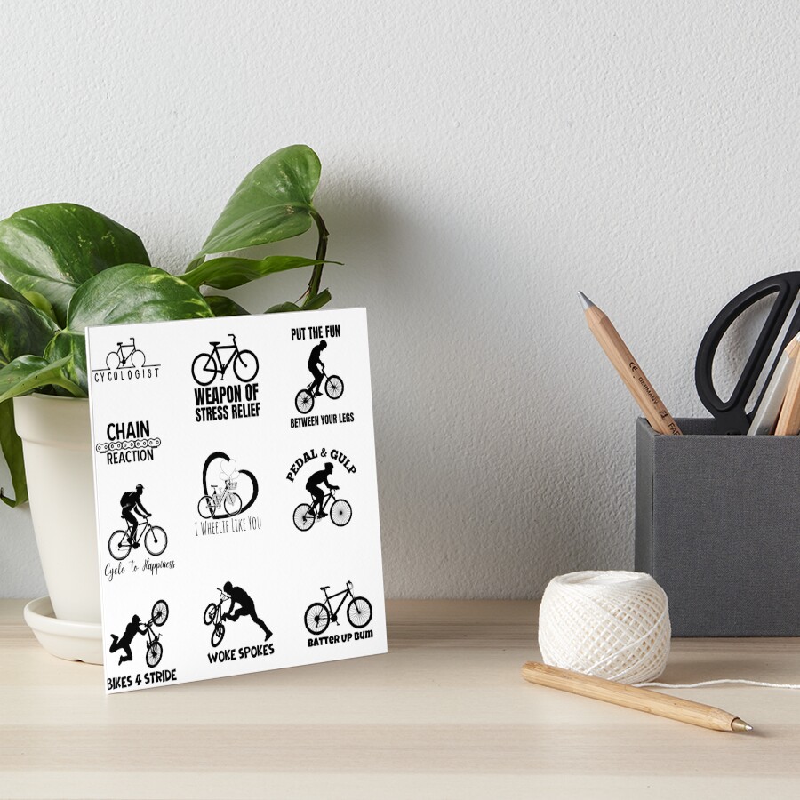 "Bike Puns Sticker Pack Cycling Puns Bike Gifts Bicycle Jokes And