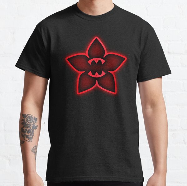 Red and Black Horror Flower Monster - Halloween Classic T-Shirt