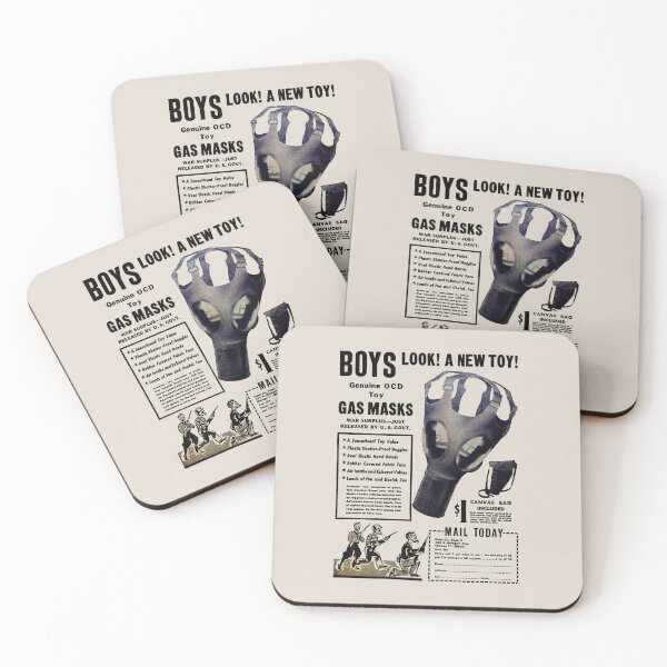 Item preview, WAR SURPLUS "TOY" GAS MASKS! designed and sold by ThrowbackAds.