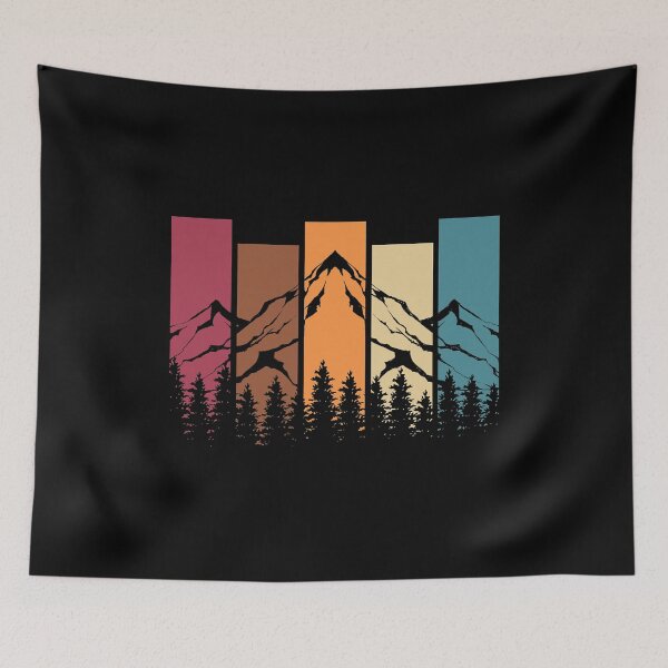 Item preview, Retro Mountains Hiking Wildlife Outdoors Nature Forest designed and sold by BennetJaco.