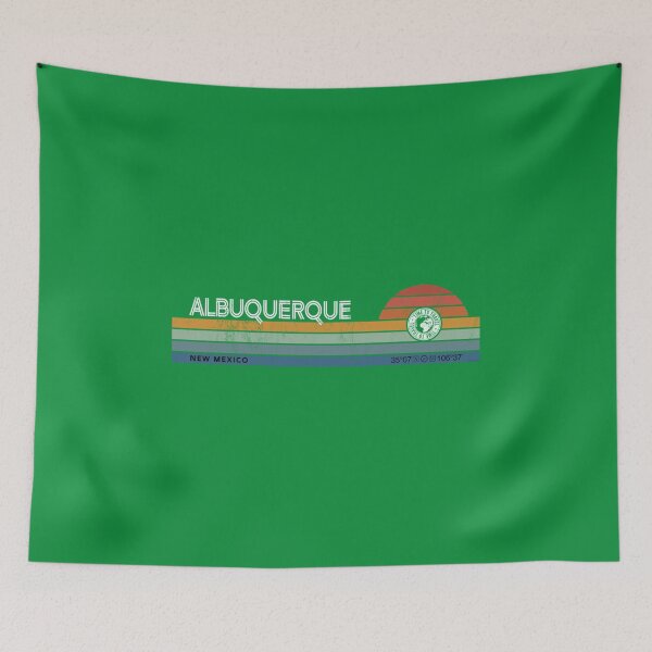 Item preview, Albuquerque New Mexico USA America Retro Sunset Rainbow Idea Pullover designed and sold by KrinHippi.