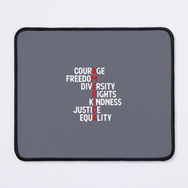 Item preview, America Courage Freedom Diversity Rights Kindness Justice Eq Premium designed and sold by KrinHippi.