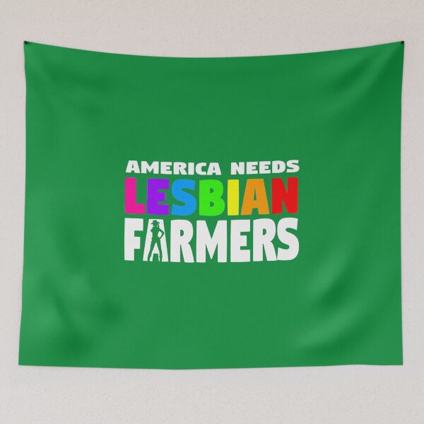 Item preview, America Needs Lesbian Farmers LGBT Pride Equality Premium designed and sold by KrinHippi.