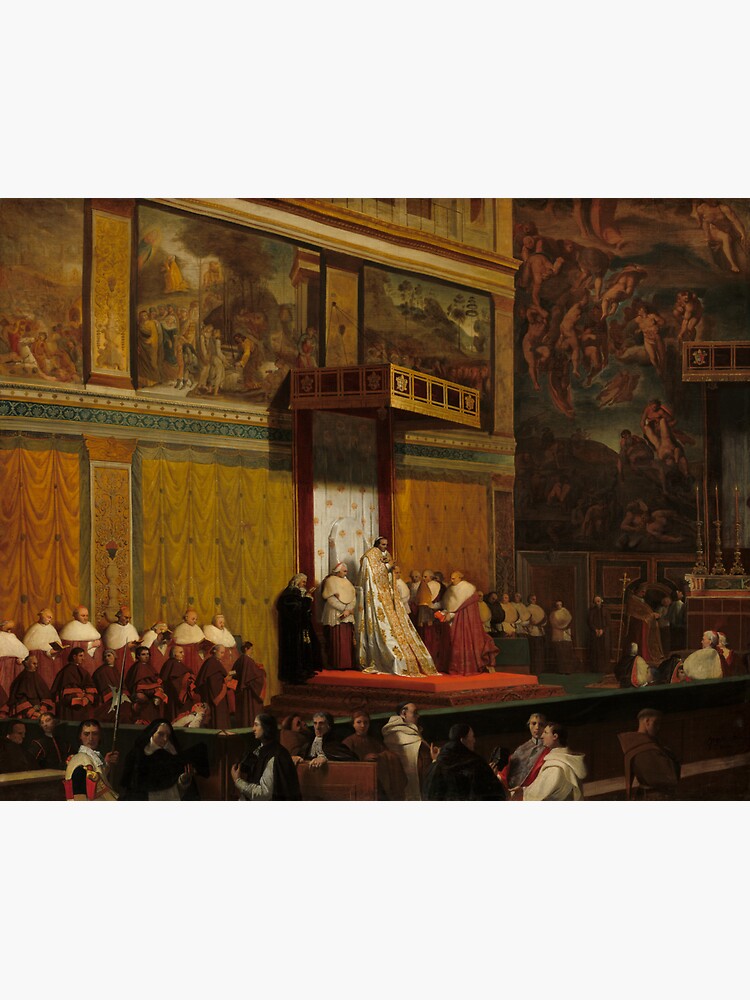Pope Pius VII in the Sistine Chapel Oil Painting by Jean-Auguste-Dominique Ingres by podartist