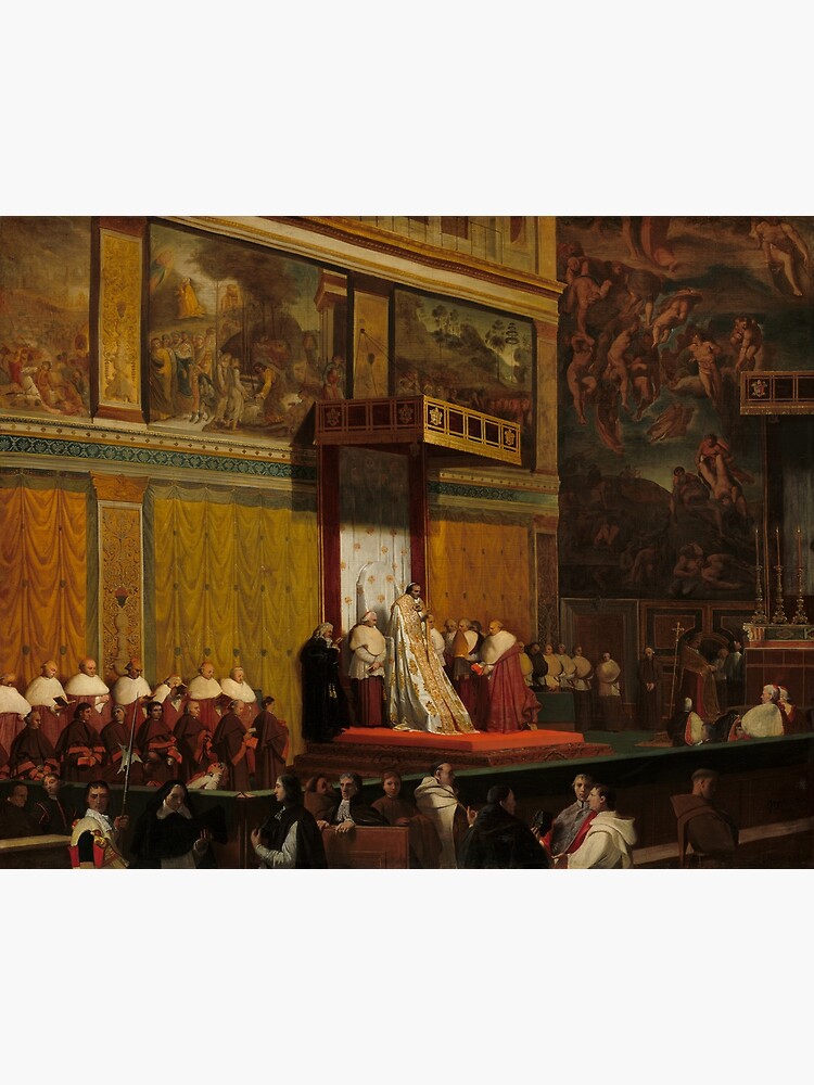 Pope Pius VII in the Sistine Chapel Oil Painting by Jean-Auguste-Dominique Ingres by podartist