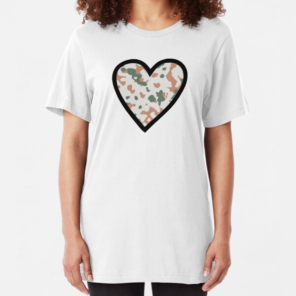 Camo Heart A Slim Fit T-Shirt