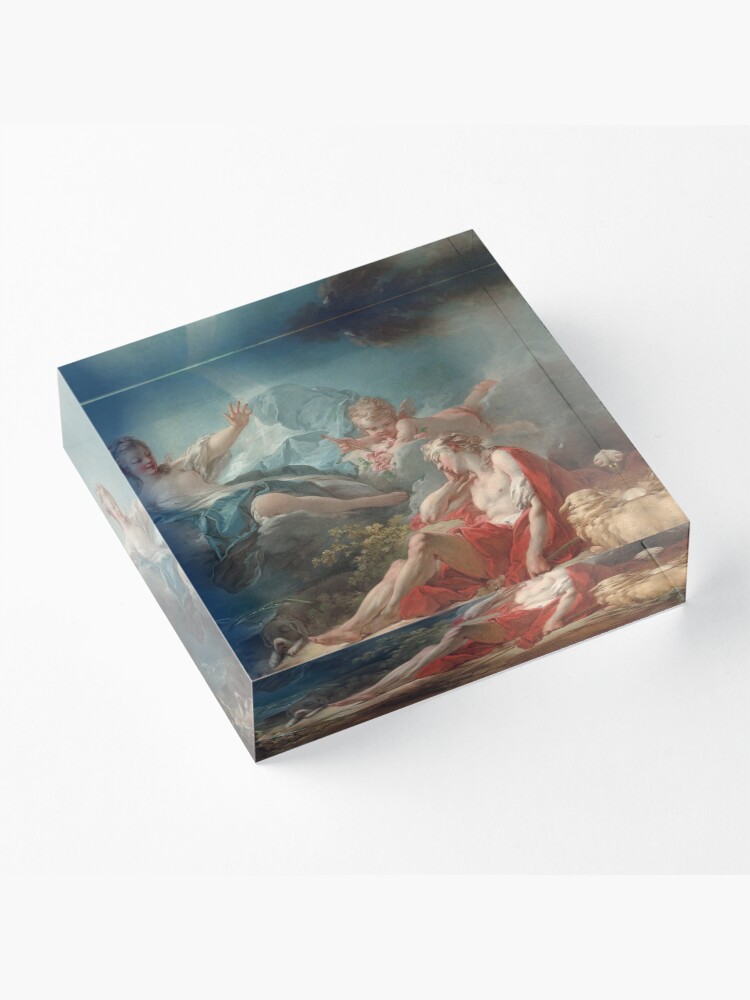 Alternate view of Diana and Endymion Oil Painting by Jean-Honoré Fragonard Acrylic Block