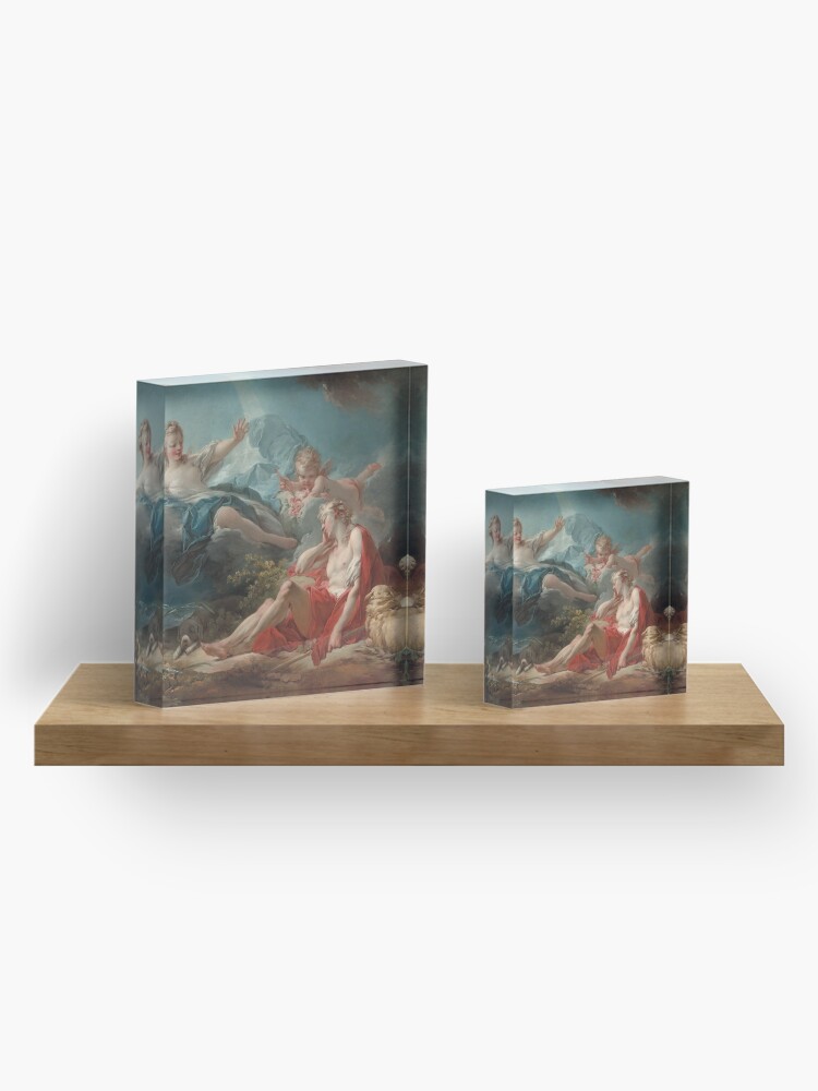 Alternate view of Diana and Endymion Oil Painting by Jean-Honoré Fragonard Acrylic Block